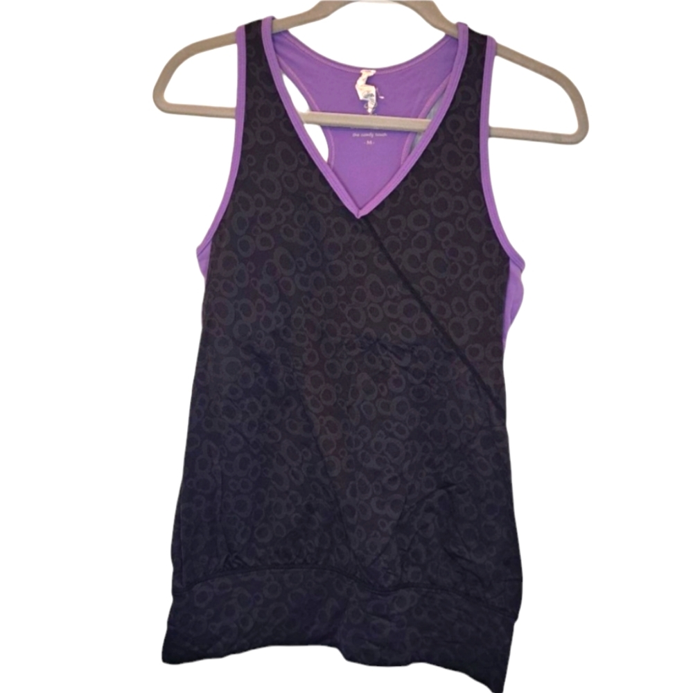 Cozy Orange Black and Purple Active Tank Top Medium